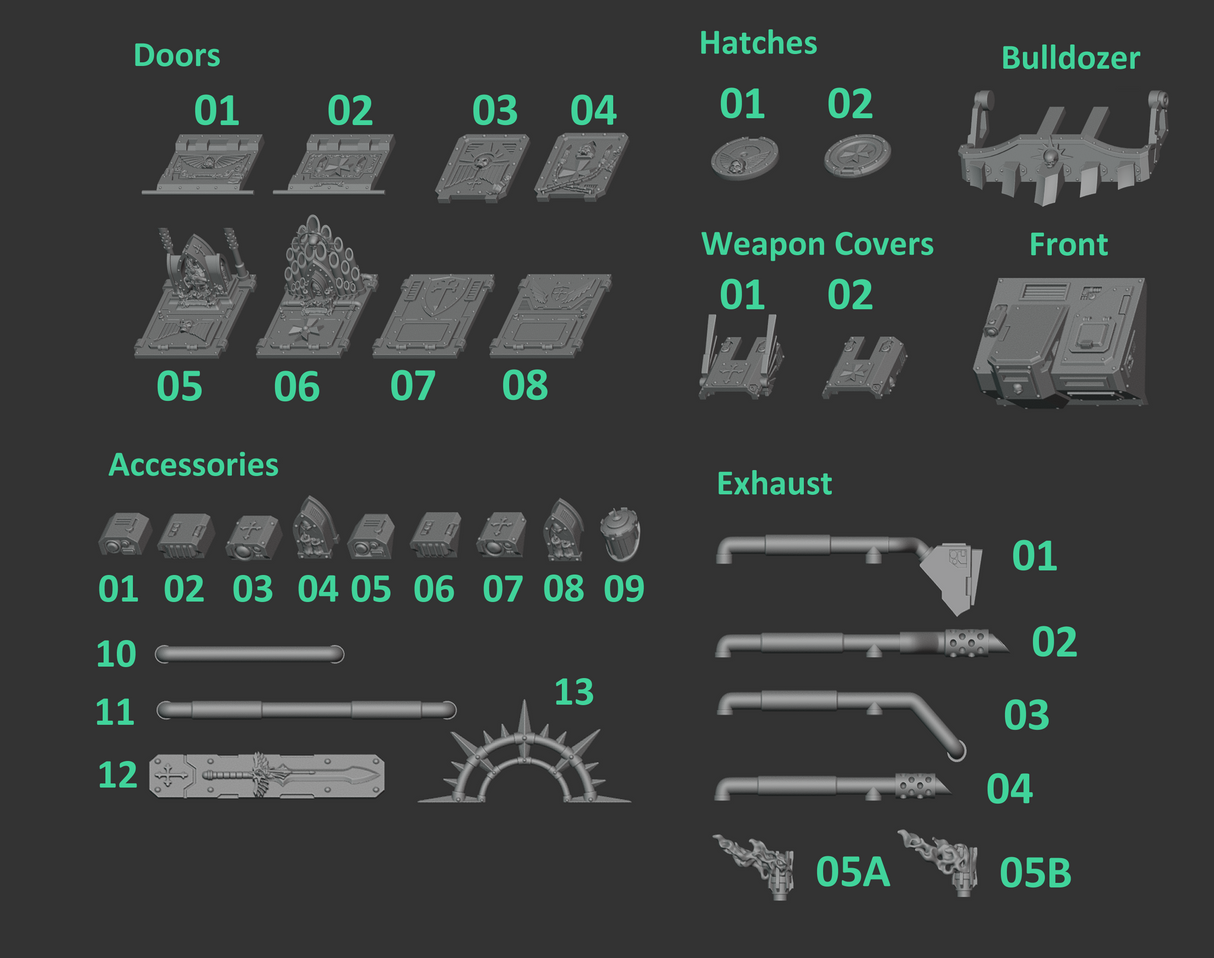 Vehicle bits - Eternal pilgrims for Space Rhinoceros