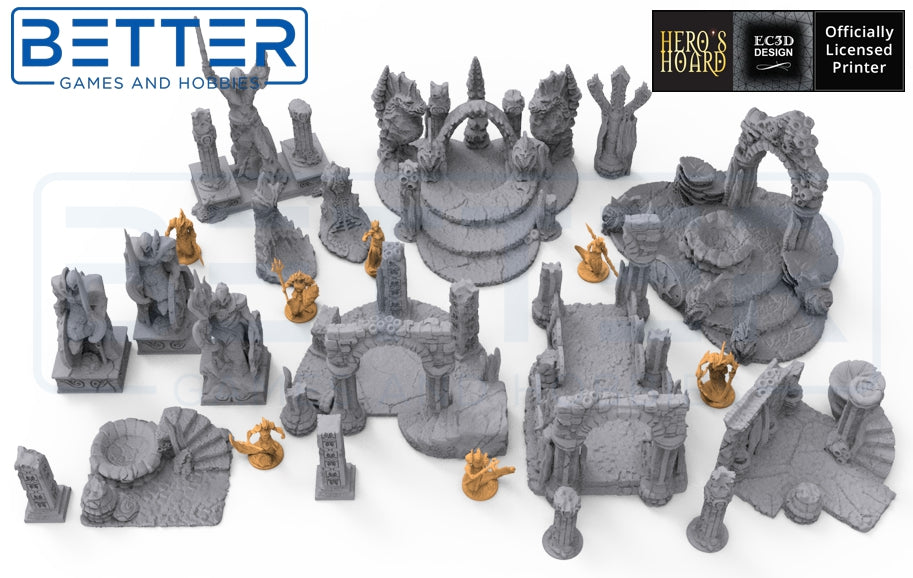 Atlantean Ruins (28mm Scale) 3d printed Tabletop Terrain Scenery