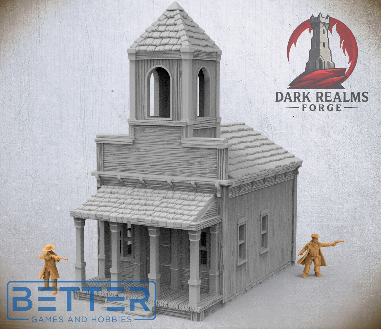 Frontier Town, Church - 28, 15 or 10mm Scale for Fantasy & Historical RPG