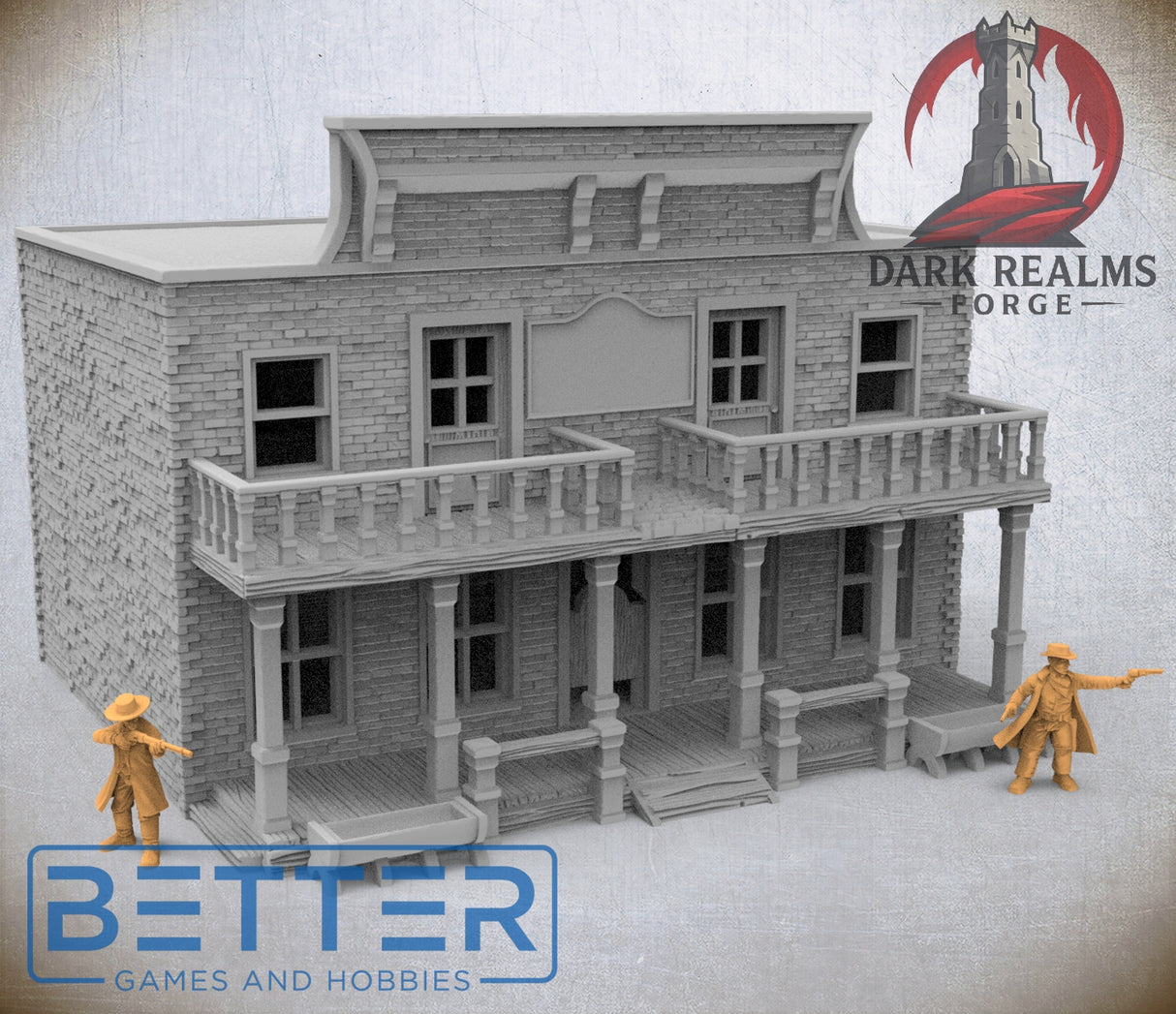 Frontier Town, Saloon - 28, 15 and 10mm Scale, for Fantasy, Historical terrain RPG