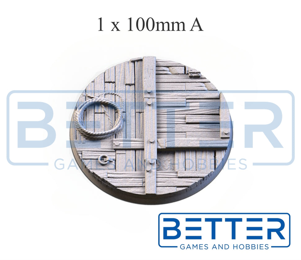 Wooden / Ship - Themed Bases and Base Toppers for sci-fi & fantasy wargaming