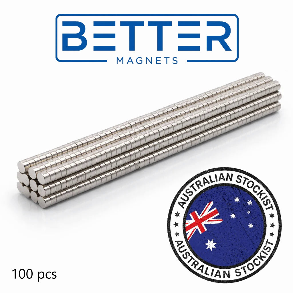 2mm, Disc, Rare Earth, Neodymium Magnets, 100pcs