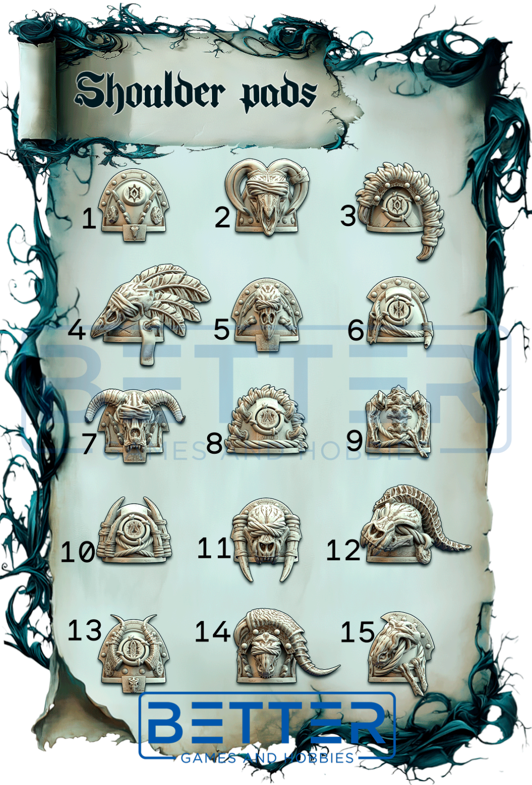 Shoulder Pads - Dark Chapters for 2nd Born Marines