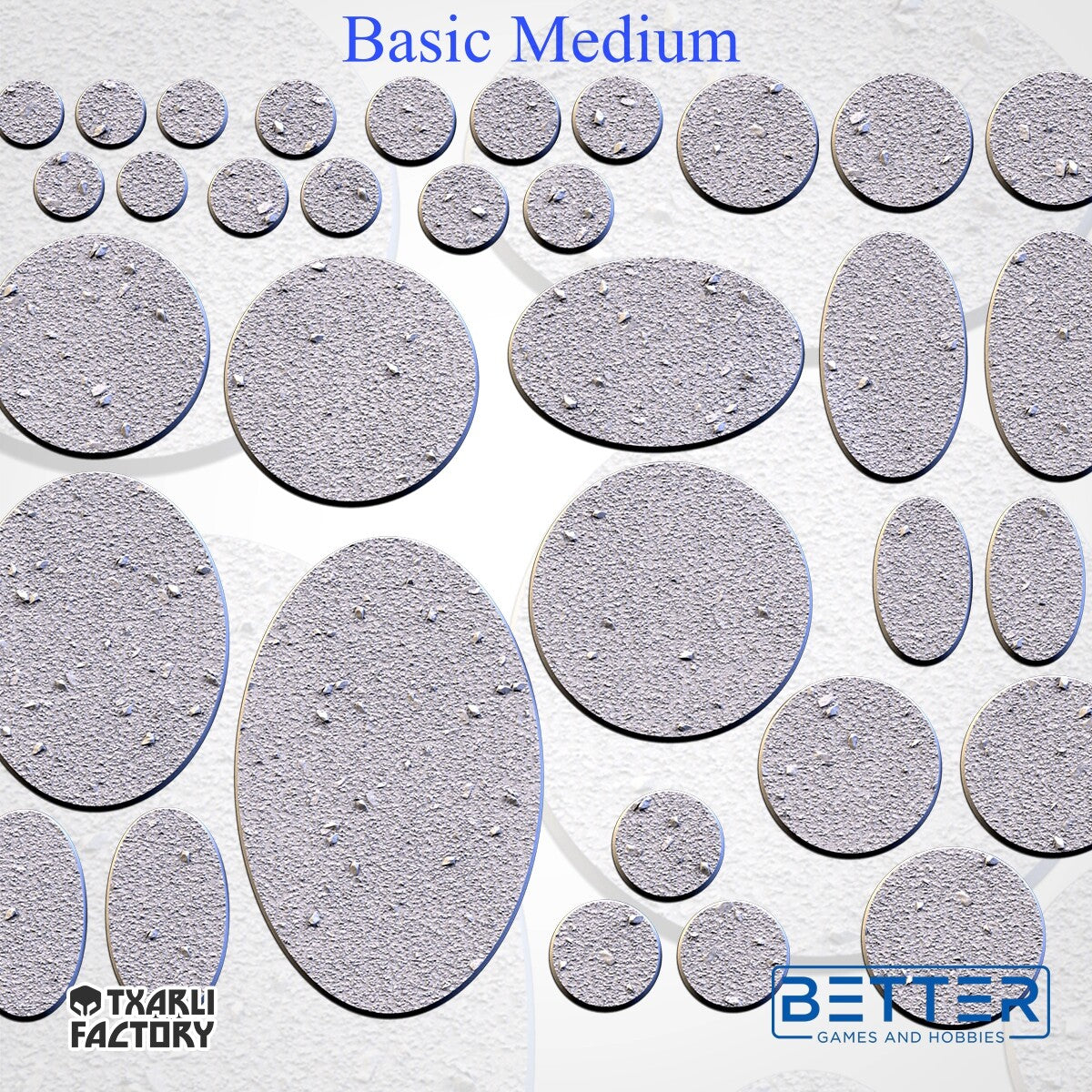 Basic medium - Themed Bases and Toppers for sci-fi & fantasy wargaming