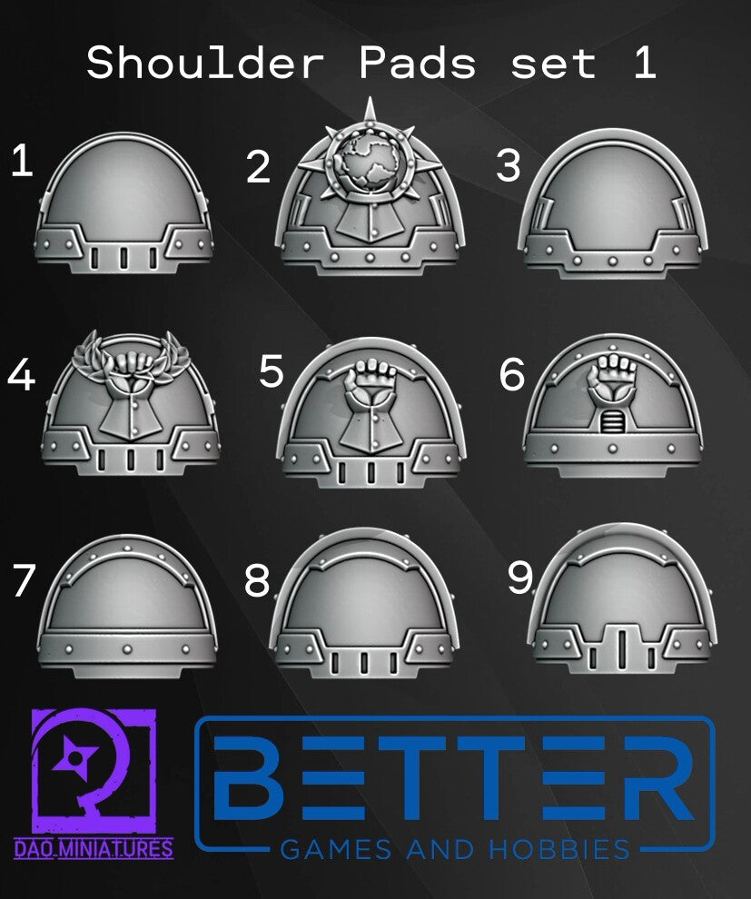 Shoulder Pads - Set 1 for 2nd Born Marines