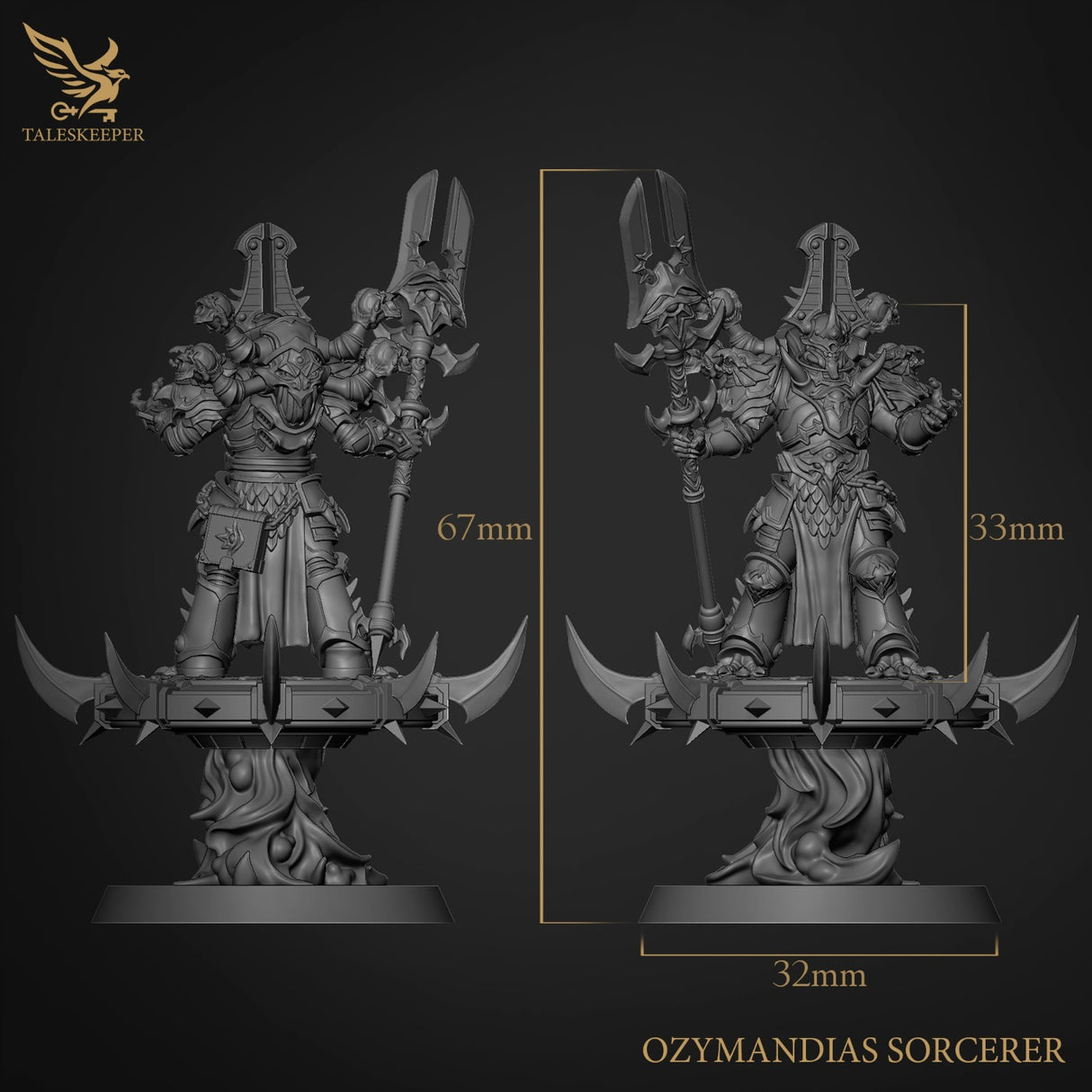 Ozymandias Sorcerer - 28mm scale miniature for Sci-Fi and Fantasy Wargaming