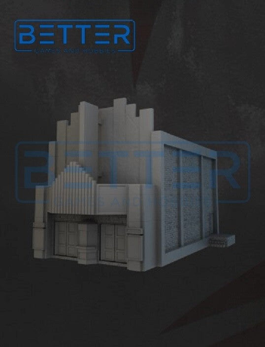 Ashfall City - Theatre. Terrain for sci-fi tabletop wargaming 28-32mm & 15mm scale