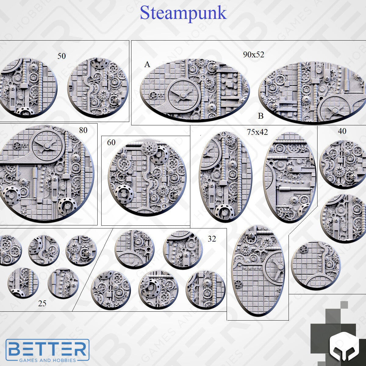 Steampunk - Themed Bases and Toppers for sci-fi & fantasy wargaming