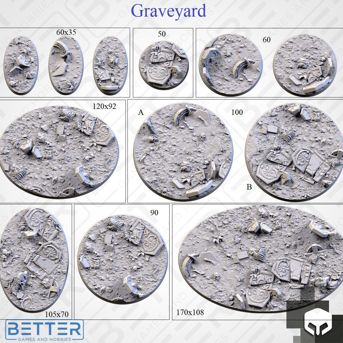 Graveyard - Bases and Toppers for sci-fi & fantasy tabletop wargaming RPG