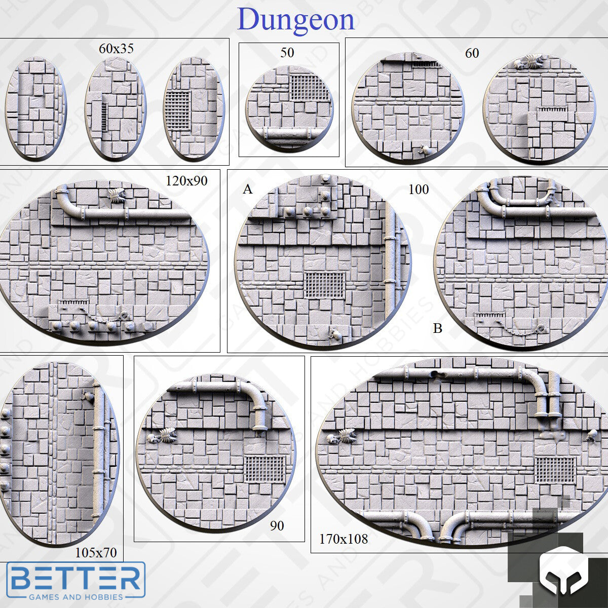 Dungeon - Themed Bases and Base Toppers for sci-fi & fantasy wargaming