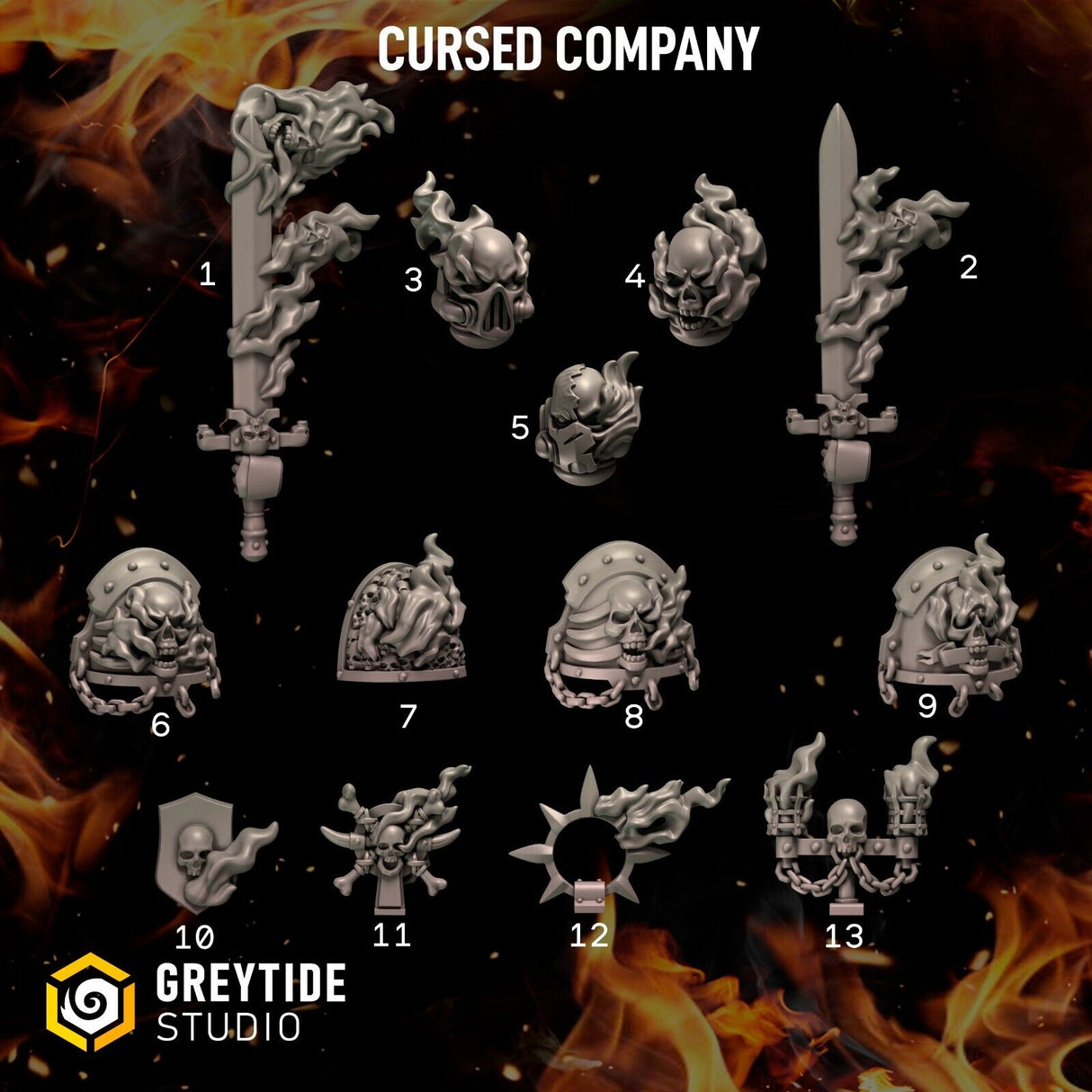 Cursed Company - Conversion parts for sci-fi wargames, 2nd born marine