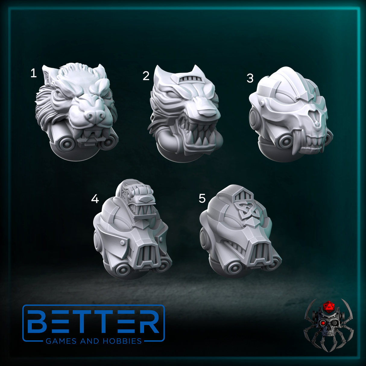 Heads - Sons of the Storm, Heavy Armor Squad. Conversion parts for sci-fi wargaming, New Termi's