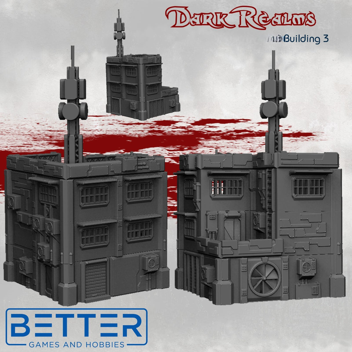 Neo City - Building 3. Terrain for sci-fi tabletop wargaming 28-32mm & 15mm scale