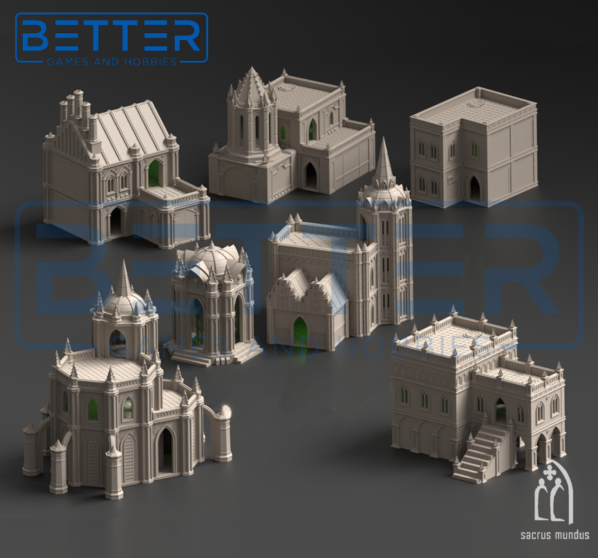 Emerita - Imperial Suburb. 28 or 15mm Scale tabletop terrain for Sci-Fi & Grimdark wargaming