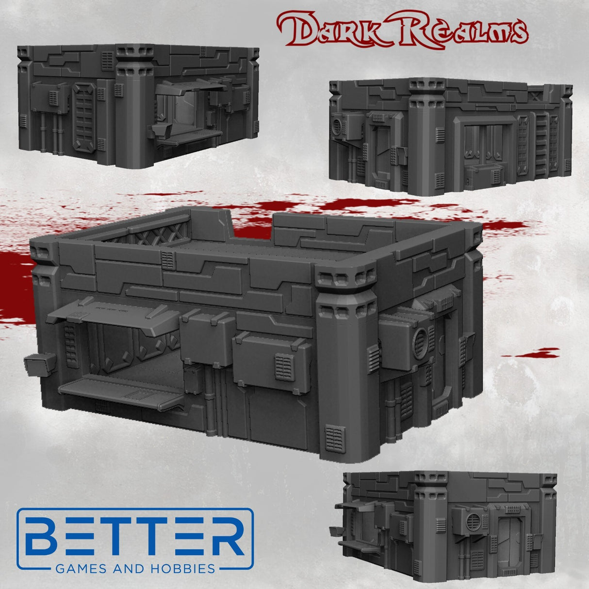 Neo City - Building 1. Terrain for sci-fi tabletop wargaming 28-32mm & 15mm scale