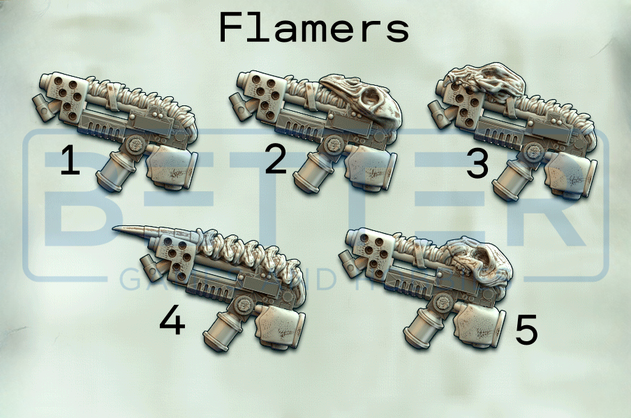 Flamer Pistols - Dark Chapters for 2nd Born Marines