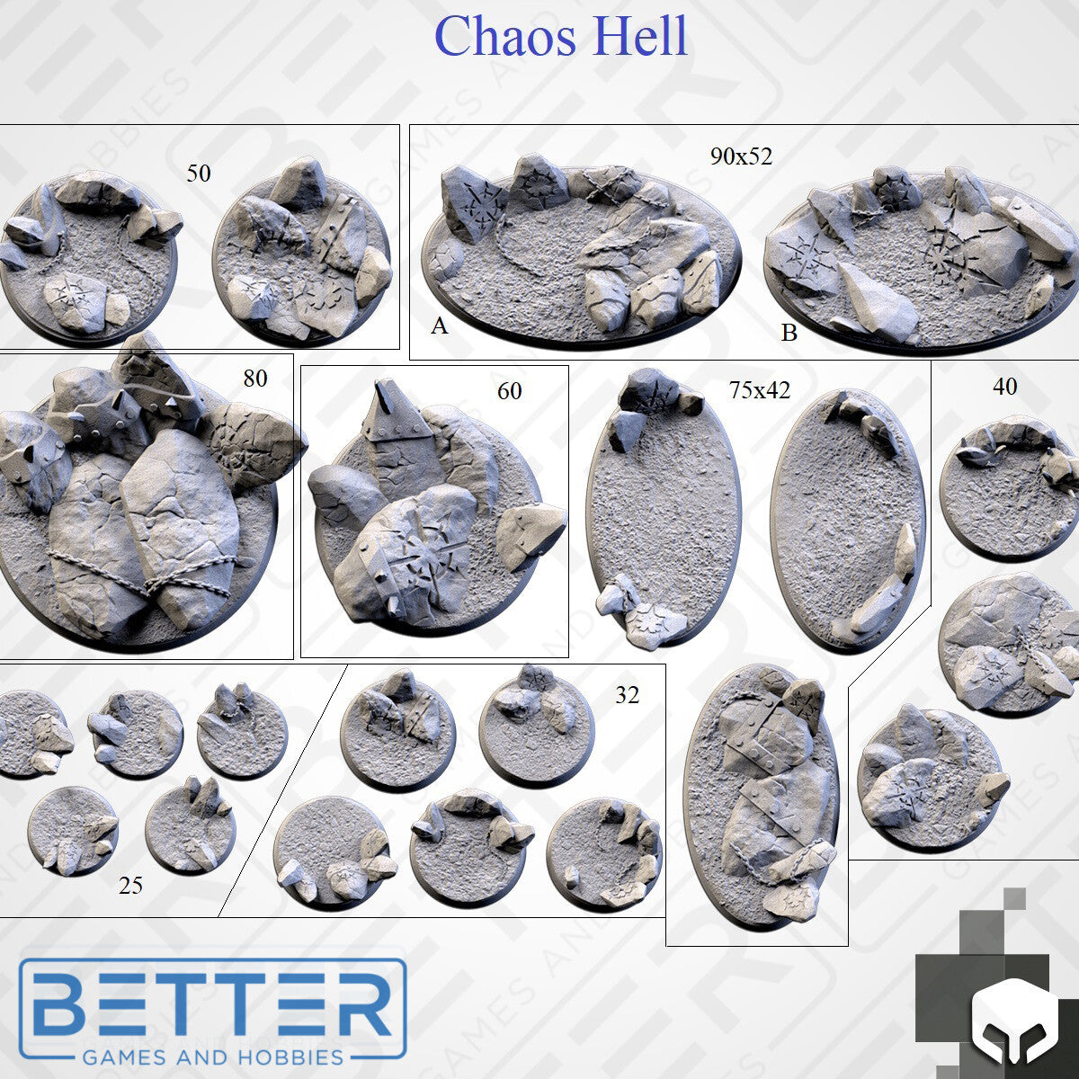 Chaos Hell - Themed Bases and Toppers for sci-fi & fantasy wargaming
