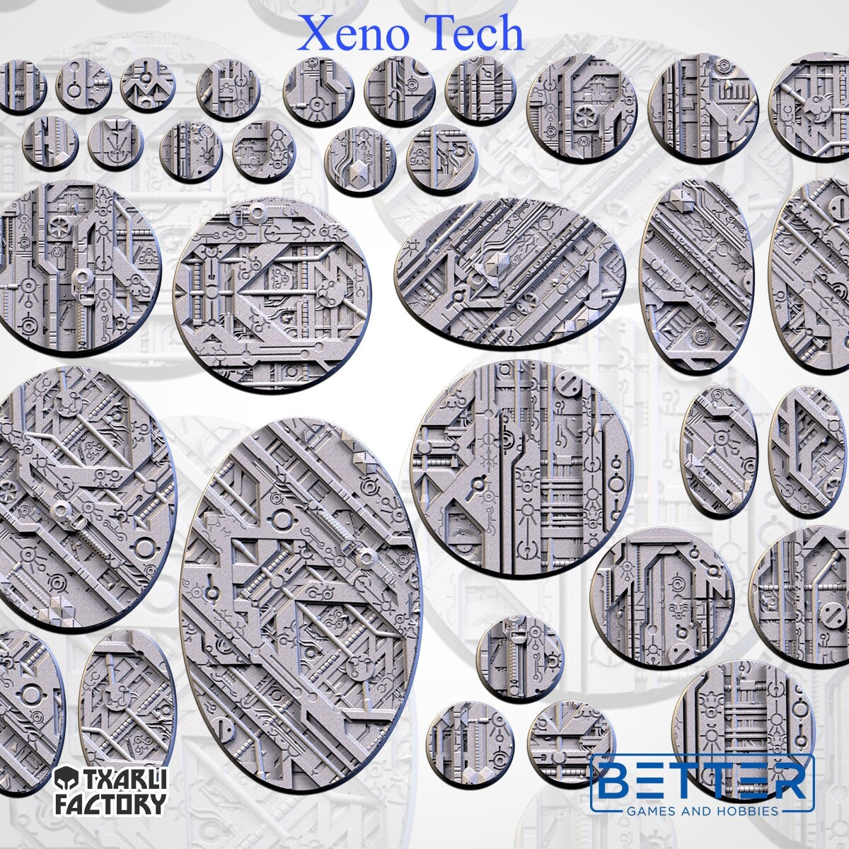 Xeno's tech - Themed Bases and Toppers for sci-fi & fantasy wargaming