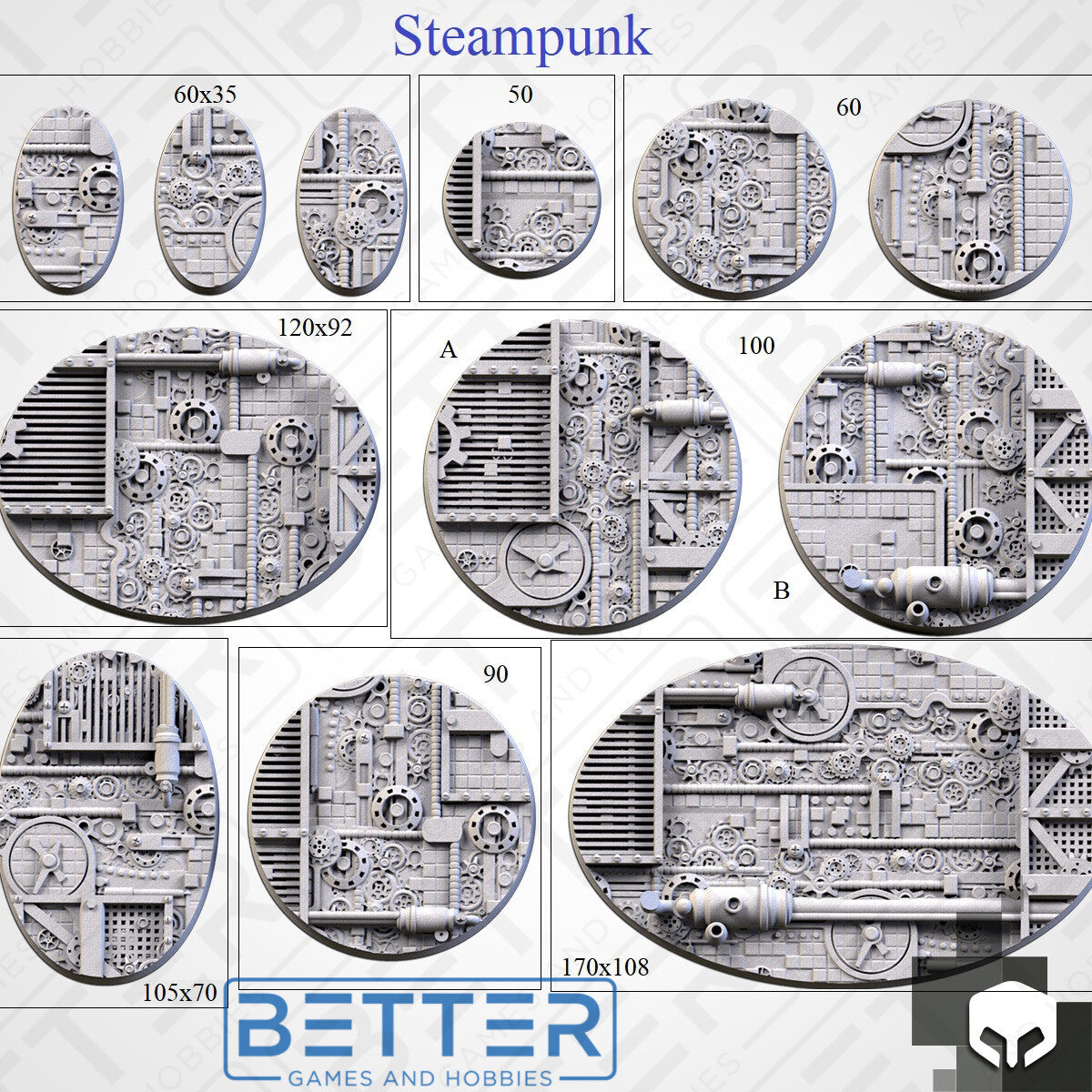 Steampunk - Themed Bases and Toppers for sci-fi & fantasy wargaming