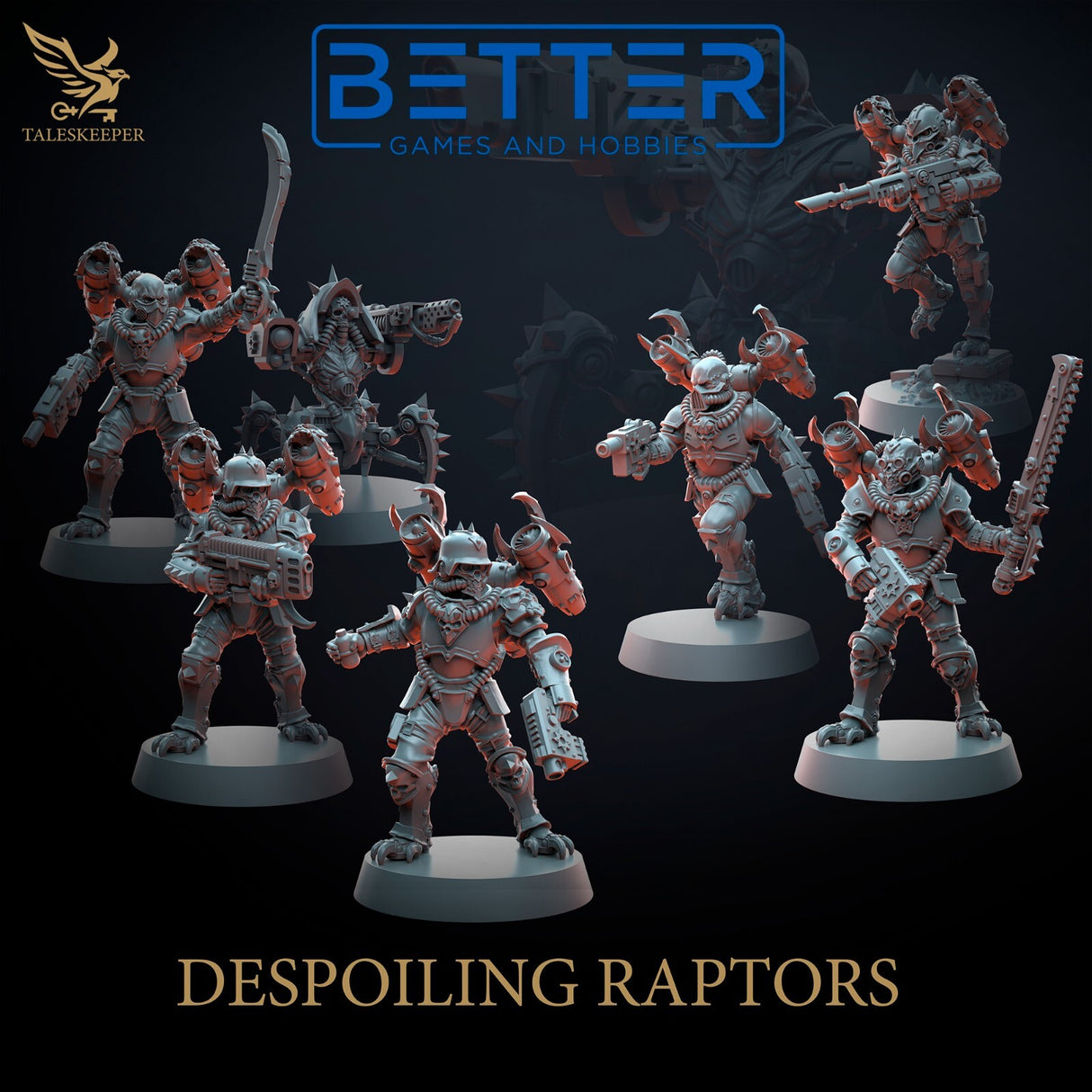 Despoiling Raptors - 28mm scale miniatures for Sci-Fi and Grimdark Wargaming