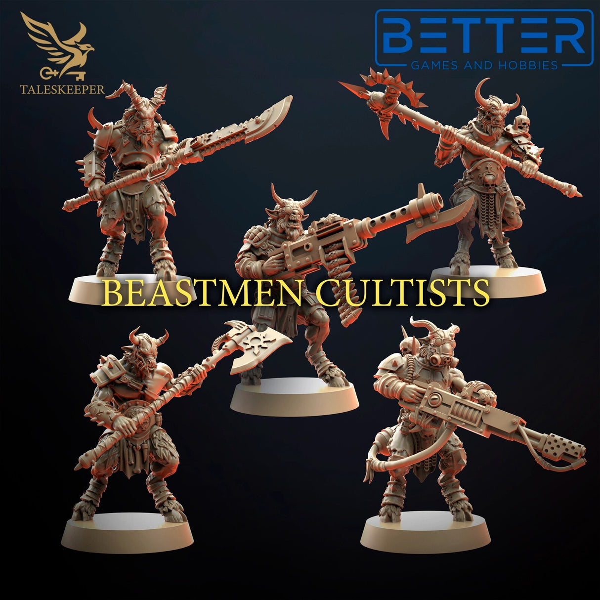 Beastmen Infantry - 28mm scale miniatures for Sci-Fi and Grimdark Wargaming