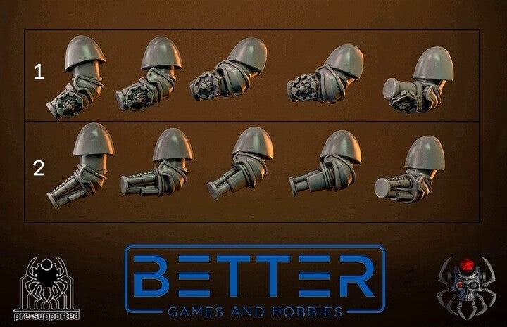 Arms, Flame Lizards - Forge Master. Conversion parts for sci-fi wargaming, 2nd Born Marine