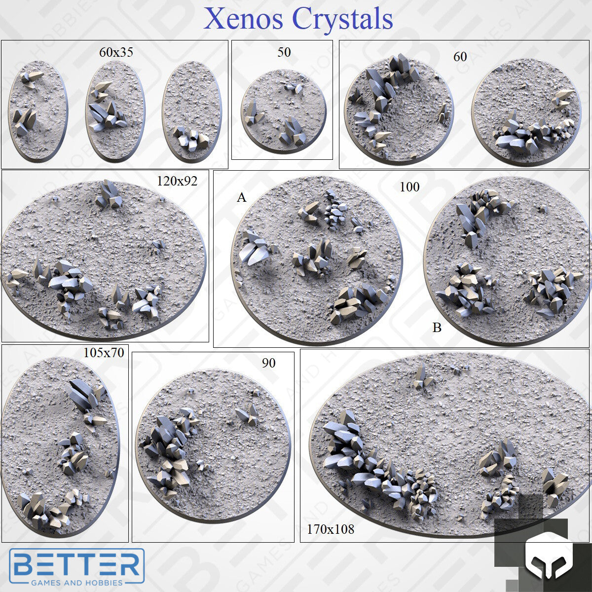 Xeno's Crystals - Themed Bases and Toppers for sci-fi & fantasy wargaming