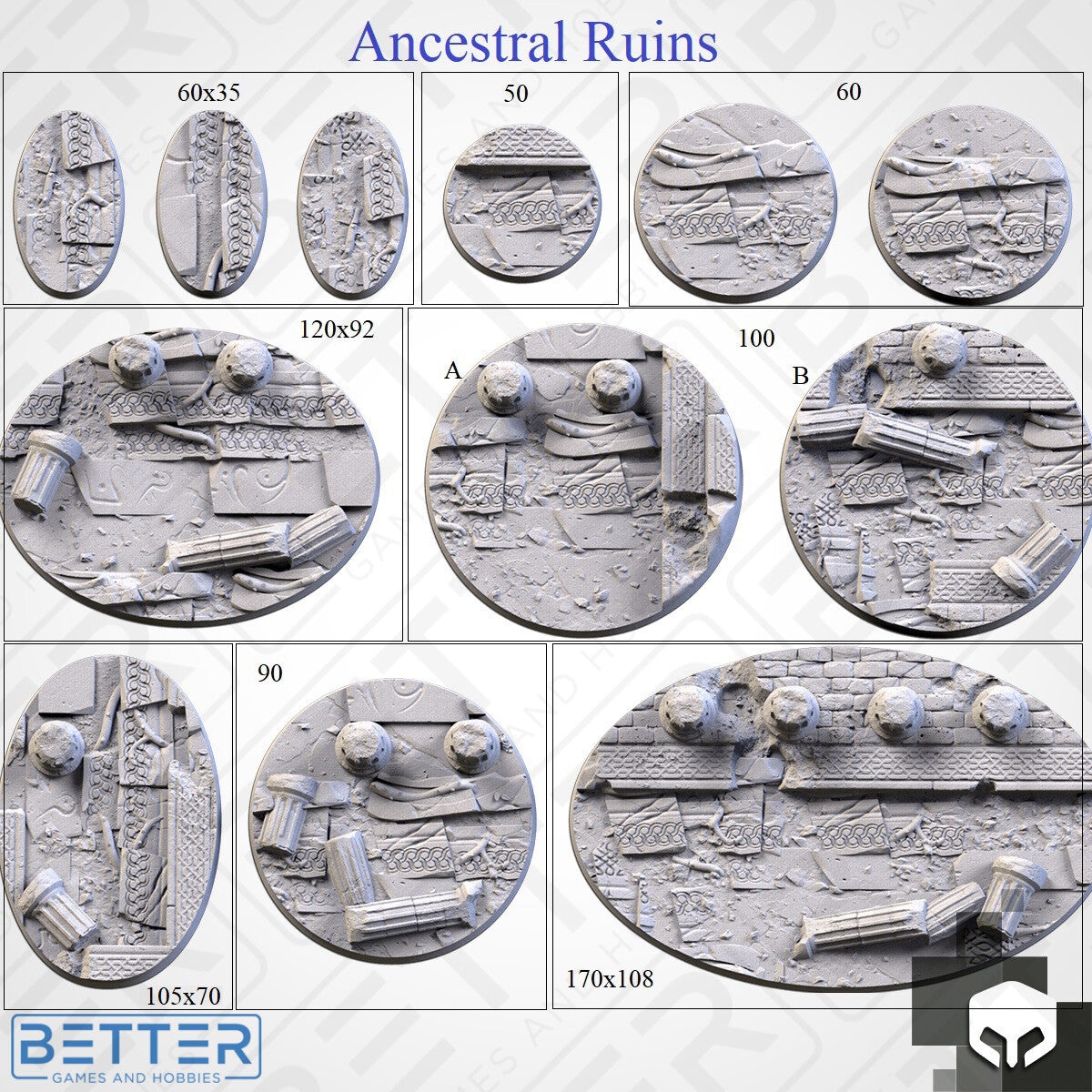 Ancestral Ruins - Themed Bases and Base Toppers for sci-fi & fantasy wargaming