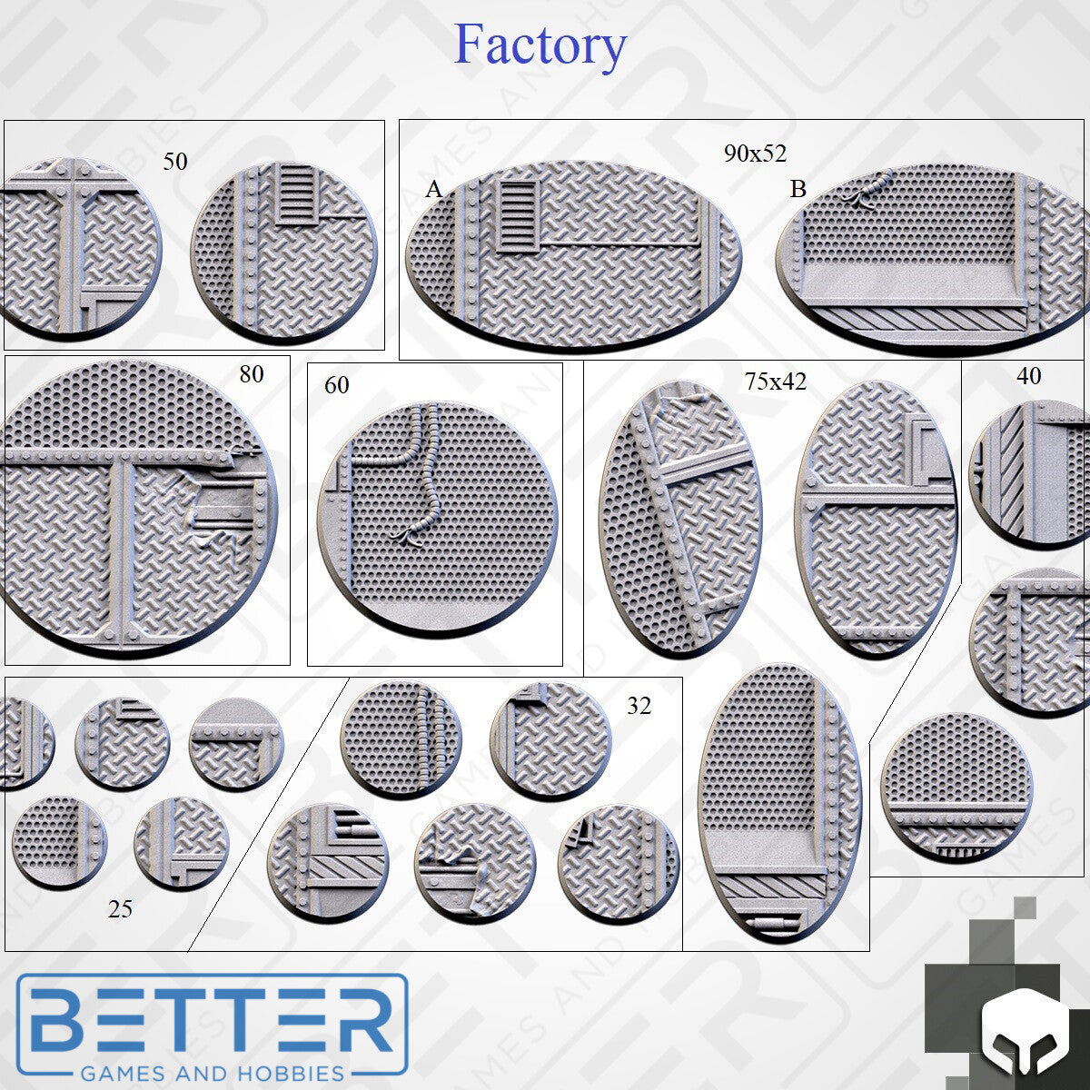 Factory - Themed Bases and Toppers for sci-fi & fantasy wargaming