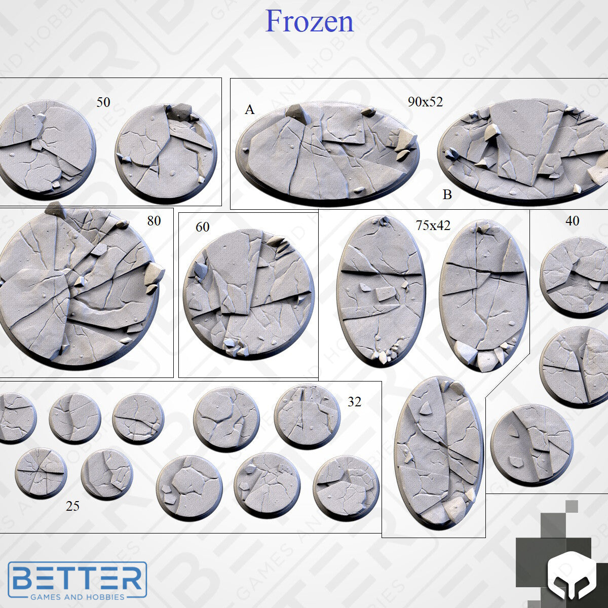 Frozen - Themed Bases and Toppers for sci-fi & fantasy wargaming