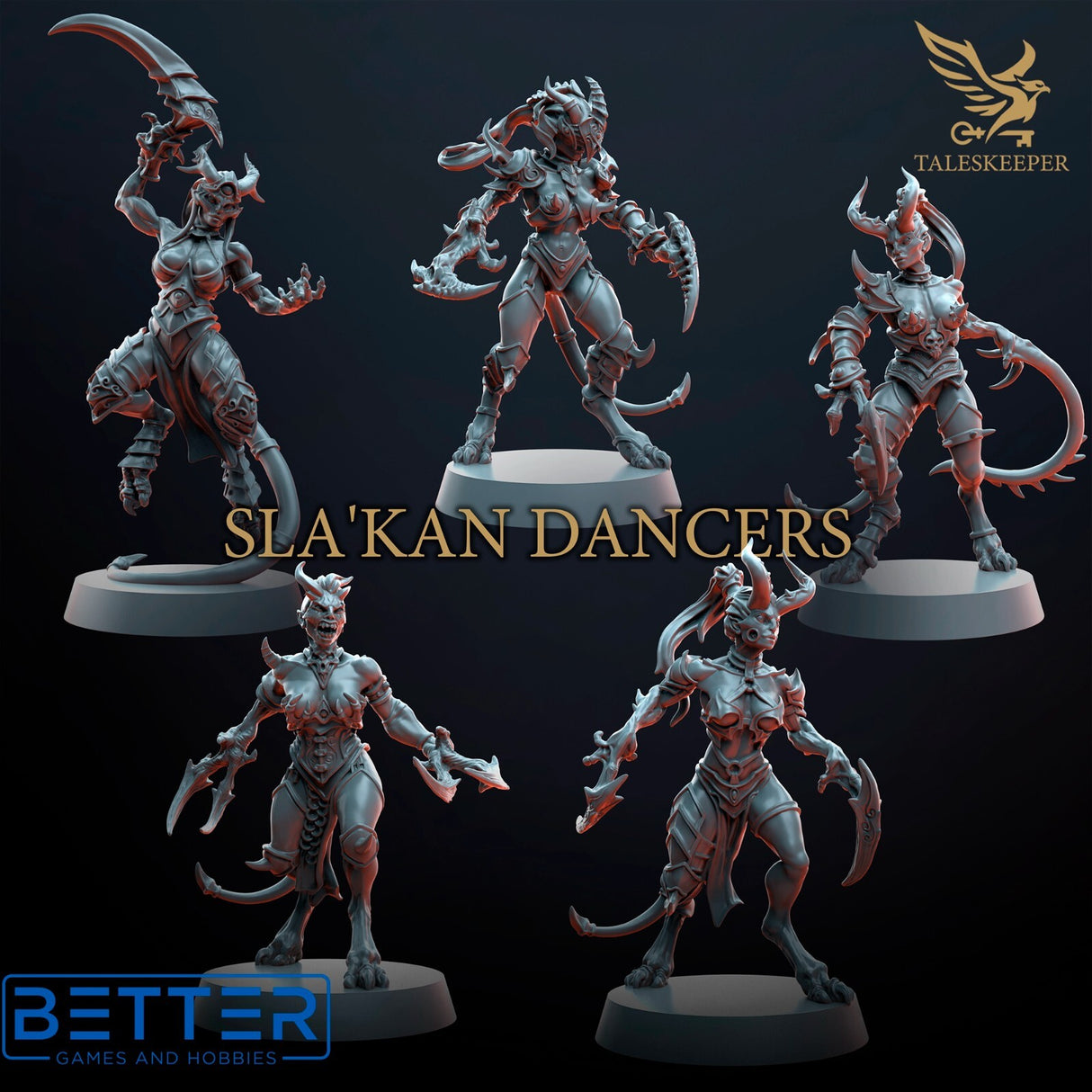 Sla'kan Dancers - 28mm scale miniatures for Sci-Fi and Fantasy wargaming