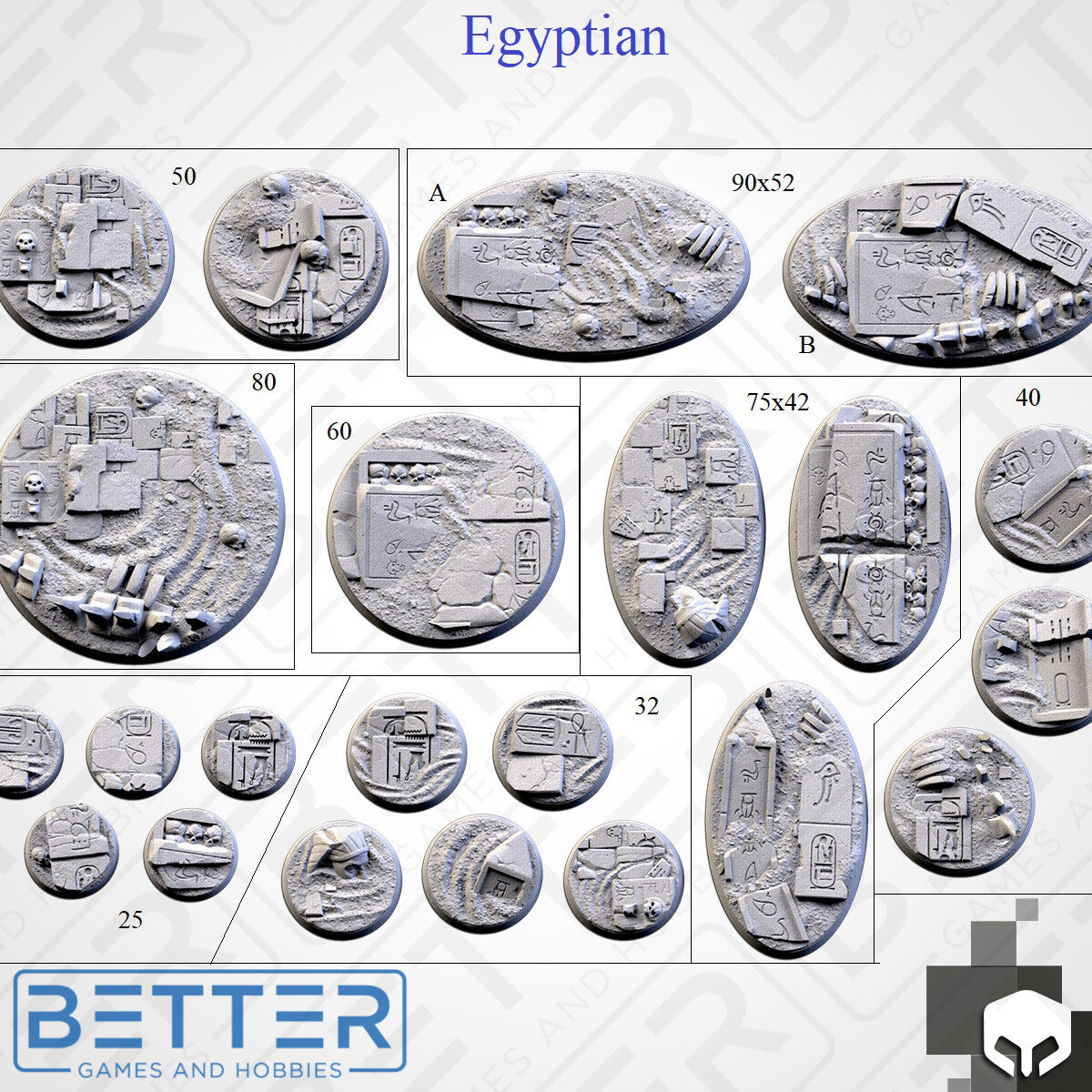 Egyptian - Themed Bases and Toppers for sci-fi & fantasy wargaming