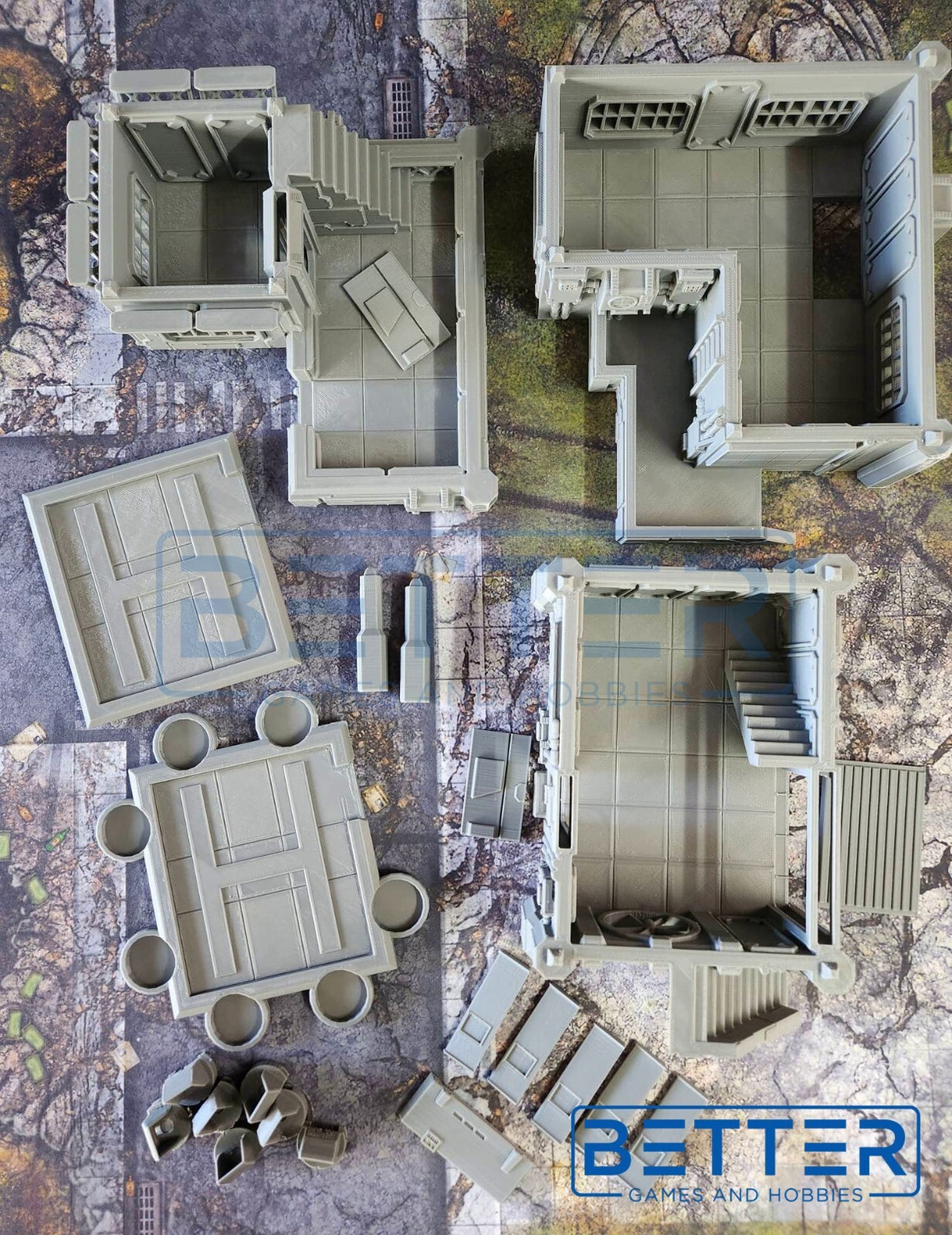 Neo City - Building 6. Terrain for sci-fi tabletop wargaming 28-32mm & 15mm scale