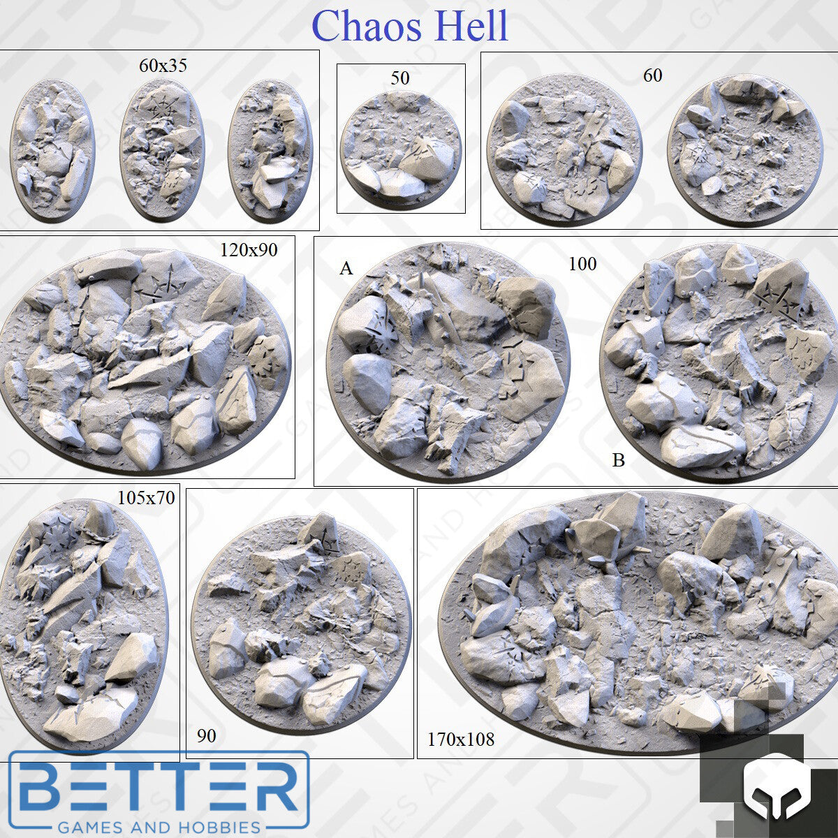 Chaos Hell - Themed Bases and Toppers for sci-fi & fantasy wargaming