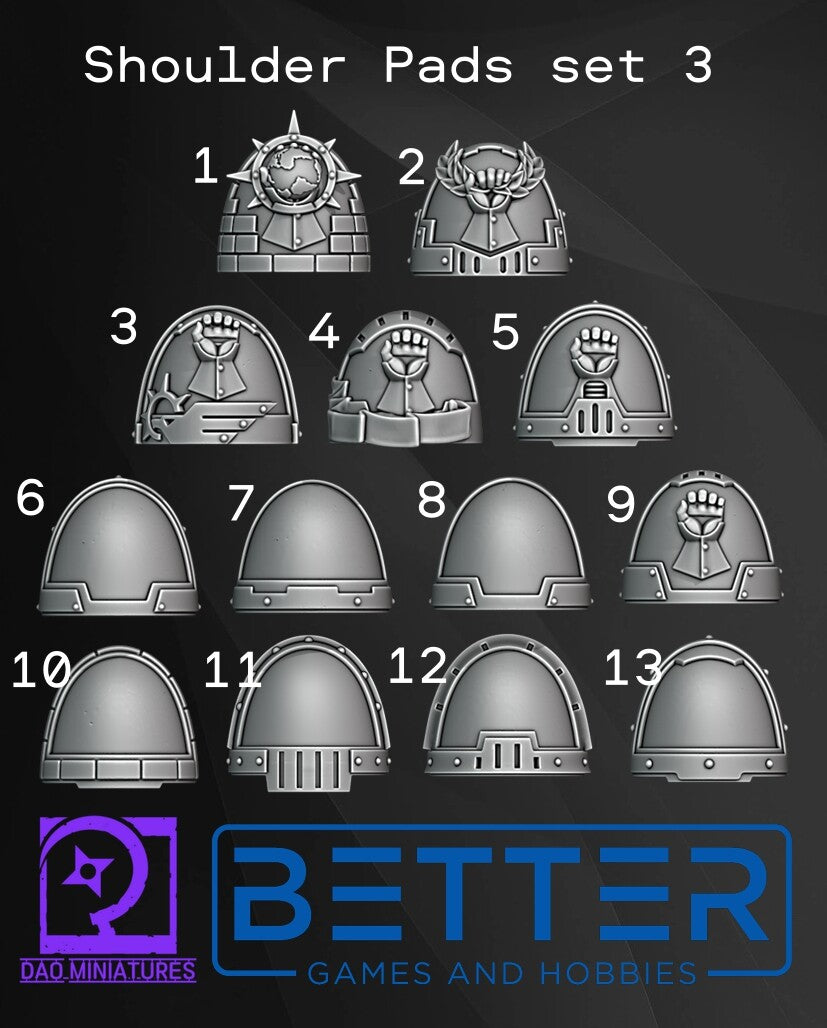 Shoulder Pads - Set 3 for 2nd Born Marines