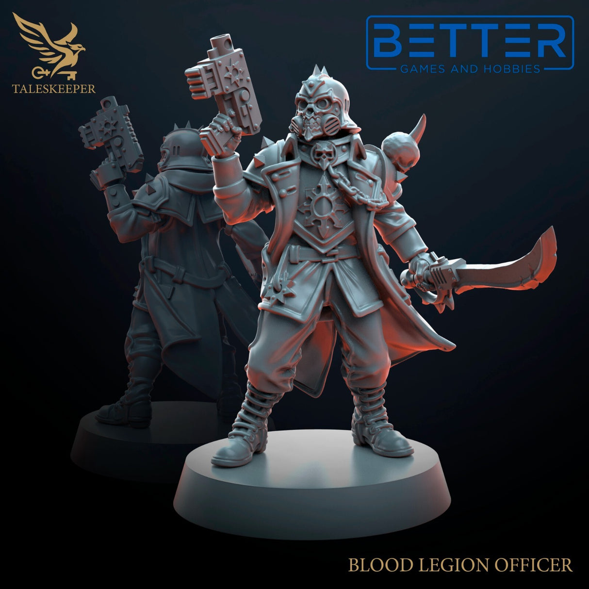 Blood Legion Officer - - 28mm scale miniatures for Sci-Fi and Grimdark Wargaming