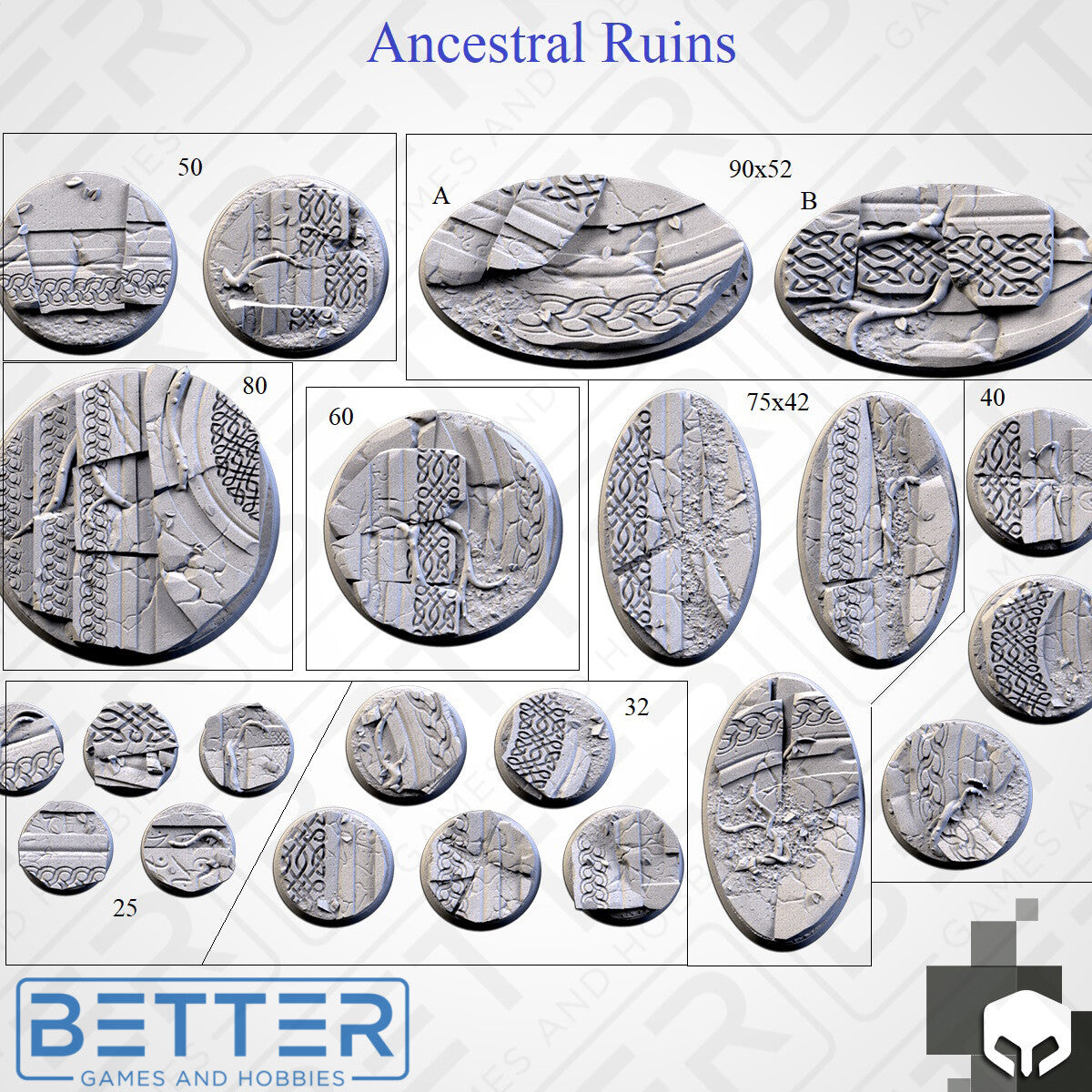 Ancestral Ruins - Themed Bases and Base Toppers for sci-fi & fantasy wargaming
