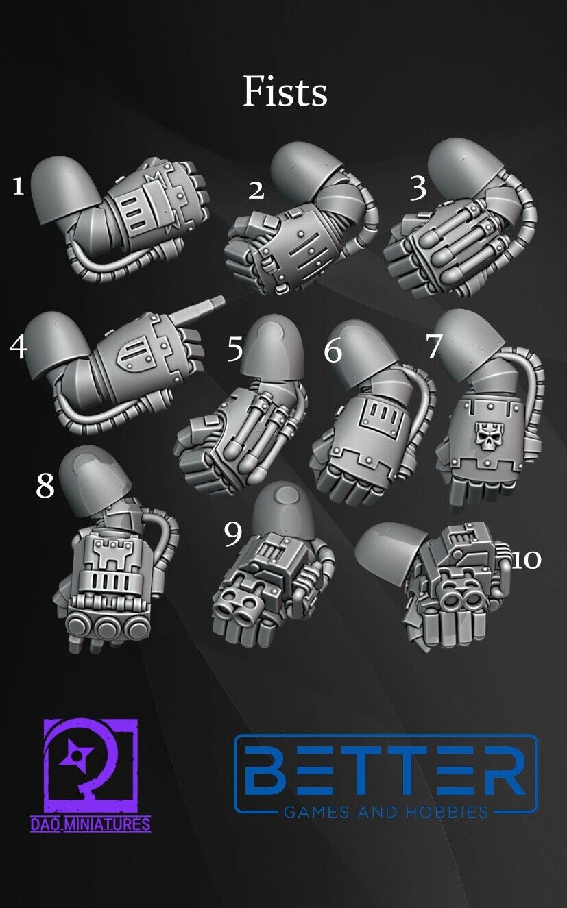 Fists - Conversion parts for sci-fi wargames