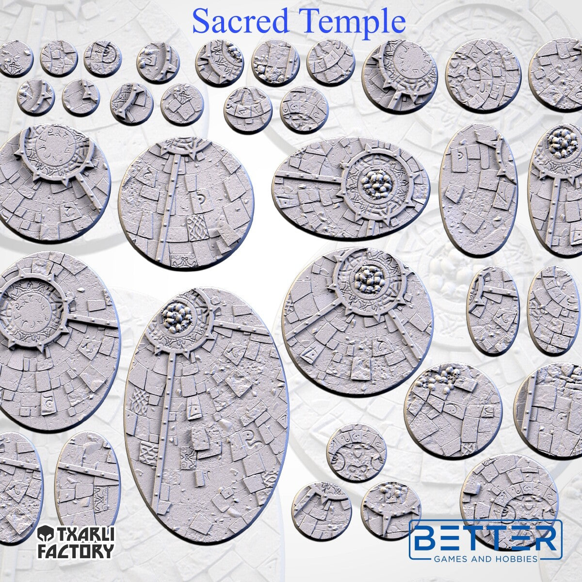 Sacred temple - Themed Bases and Base Toppers for sci-fi & fantasy wargaming