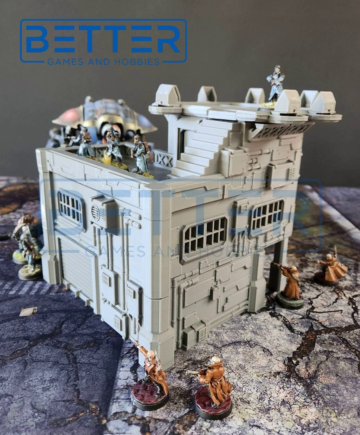 Neo City - Building 6. Terrain for sci-fi tabletop wargaming 28-32mm & 15mm scale