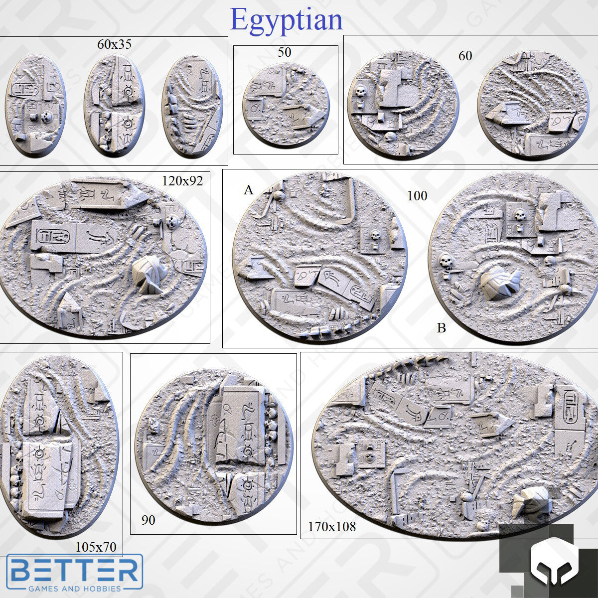 Egyptian - Themed Bases and Toppers for sci-fi & fantasy wargaming