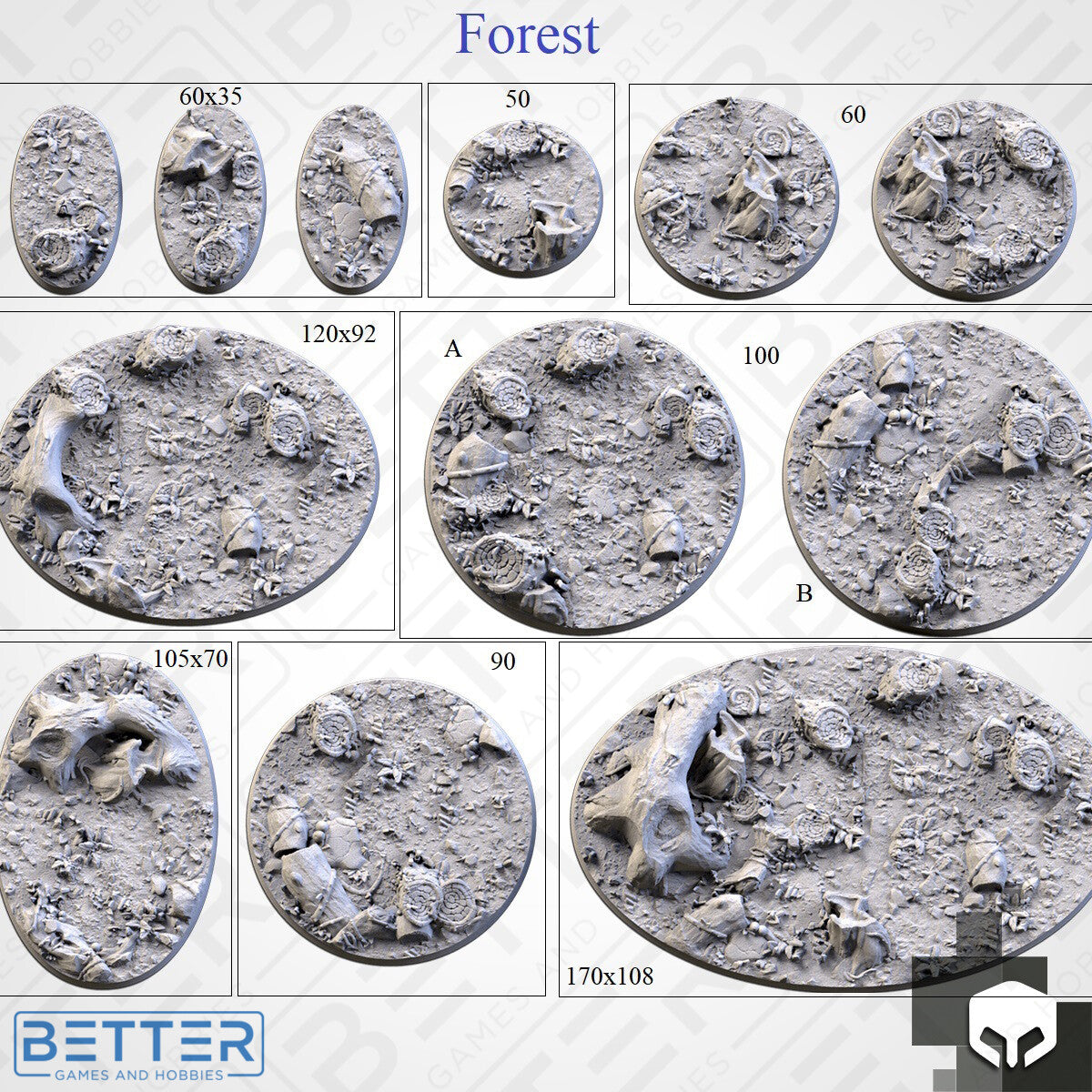 Forest - Themed Bases and Toppers for sci-fi & fantasy wargaming