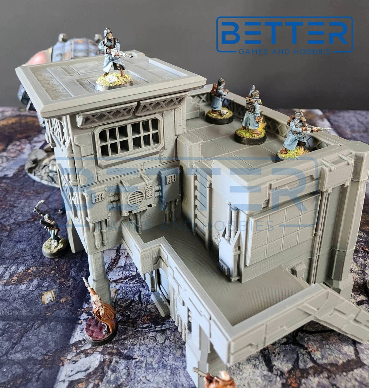 Neo City - Building 6. Terrain for sci-fi tabletop wargaming 28-32mm & 15mm scale