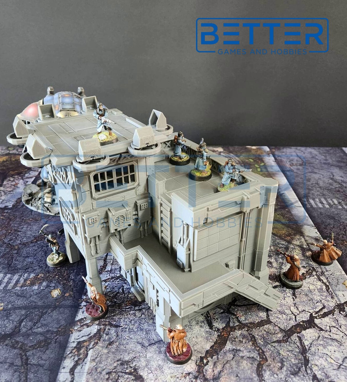 Neo City - Building 6. Terrain for sci-fi tabletop wargaming 28-32mm & 15mm scale