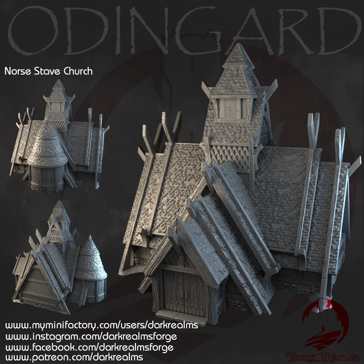 Stave Church, Odingard Viking Norse Township