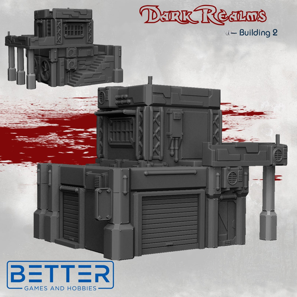 Neo City - Building 2. Terrain for sci-fi tabletop wargaming 28-32mm & 15mm scale