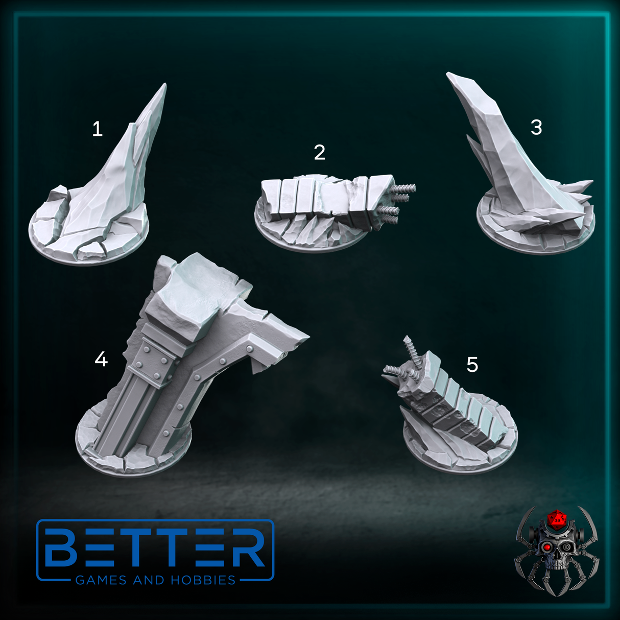 Jump Bases, Sons of the Storm - Flying Hunters. 32mm base toppers for sci-fi wargaming