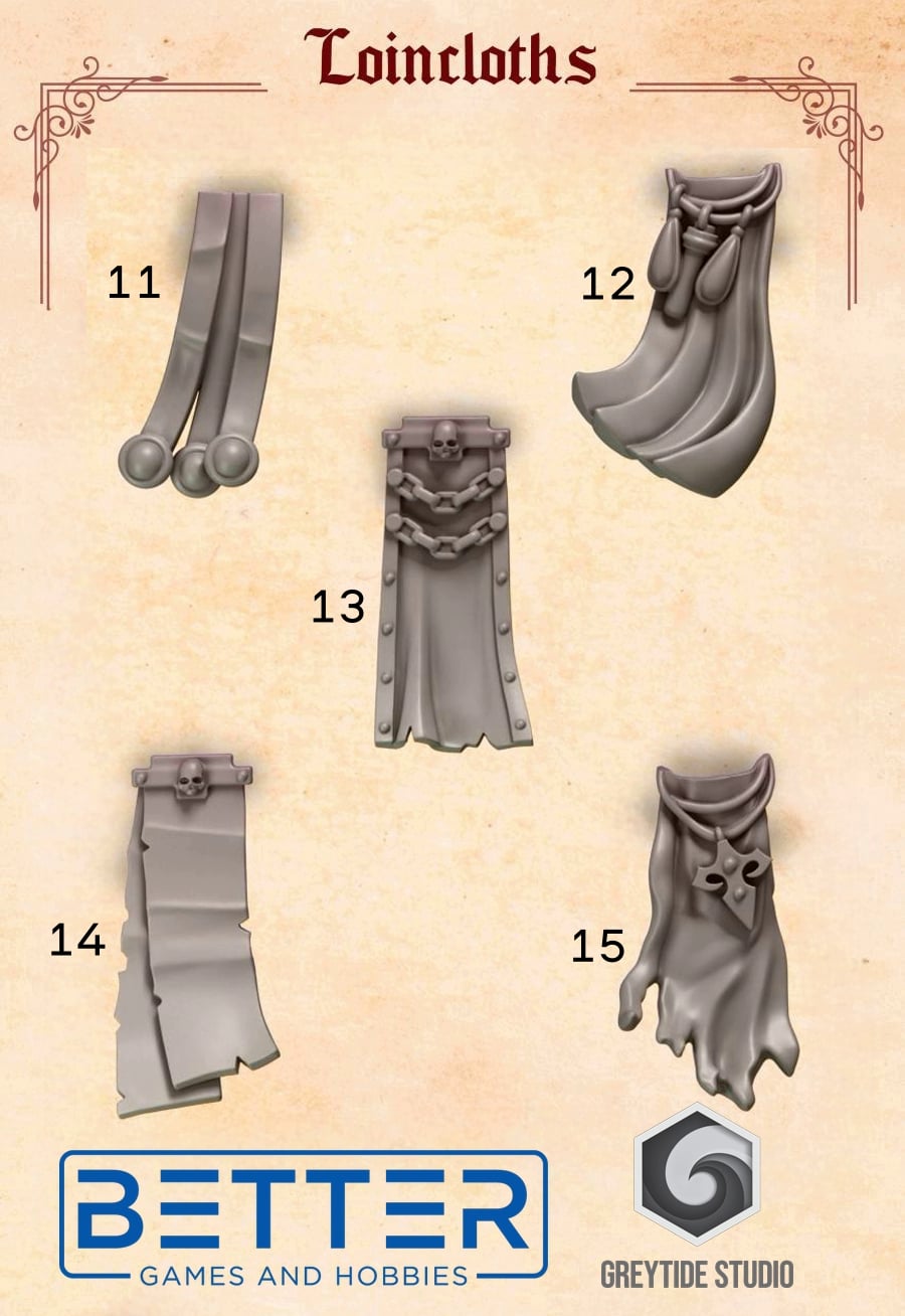 Loincloths - Crimson Lords for 2nd Born Marines