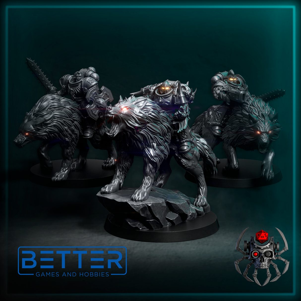 Heads, Sons of the Storm - Wolf Riders. Conversion parts for sci-fi wargaming, 2nd born marine