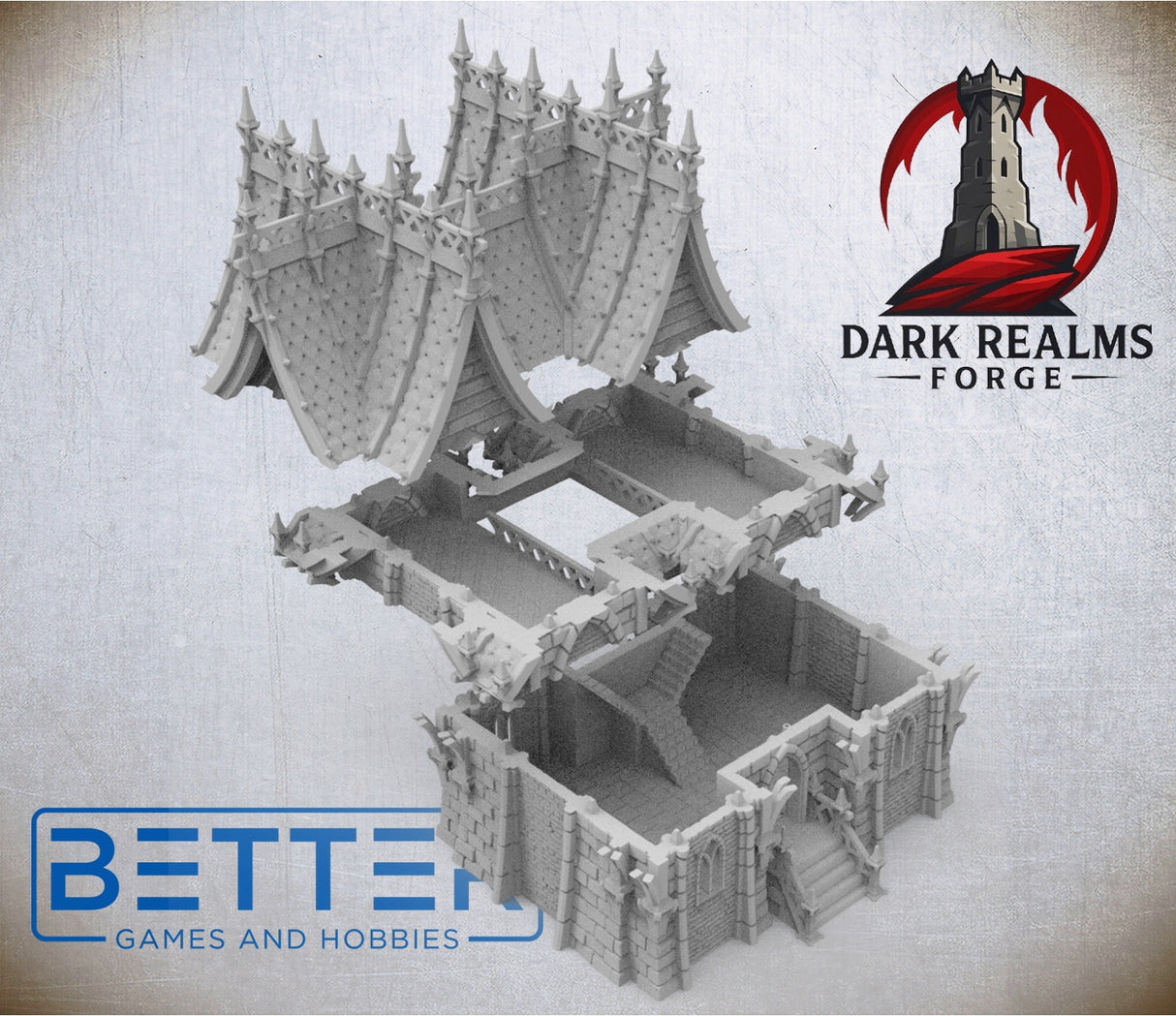 Blackthorn Keep, Building 2 - 28, 15 and 10mm scale for Fantasy, Dark Elven terrain RPG